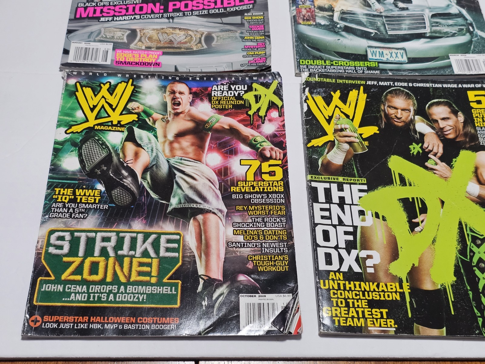 2010s WWE Magazine Lot Of 4 Jeff Hardy John Cena De-Generation X