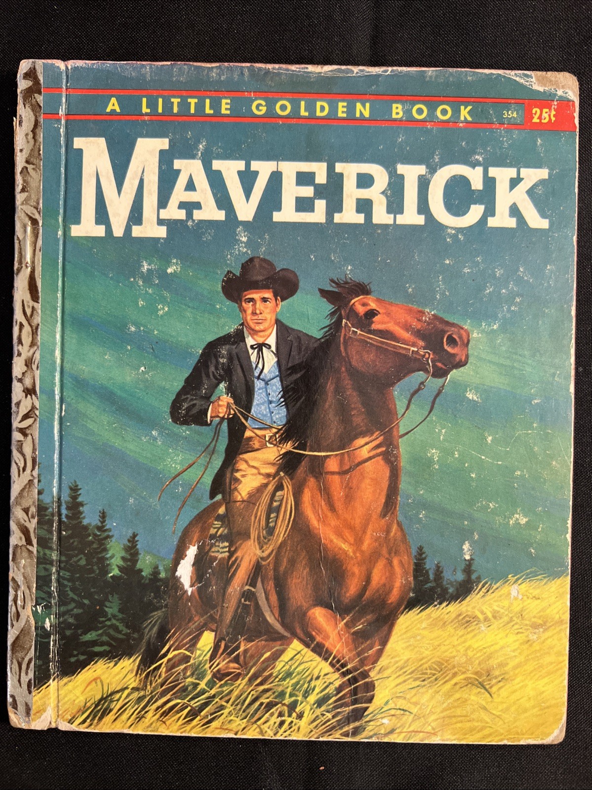 Vintage A Little Golden Book Maverick 354 .25 1959 “A” #5015