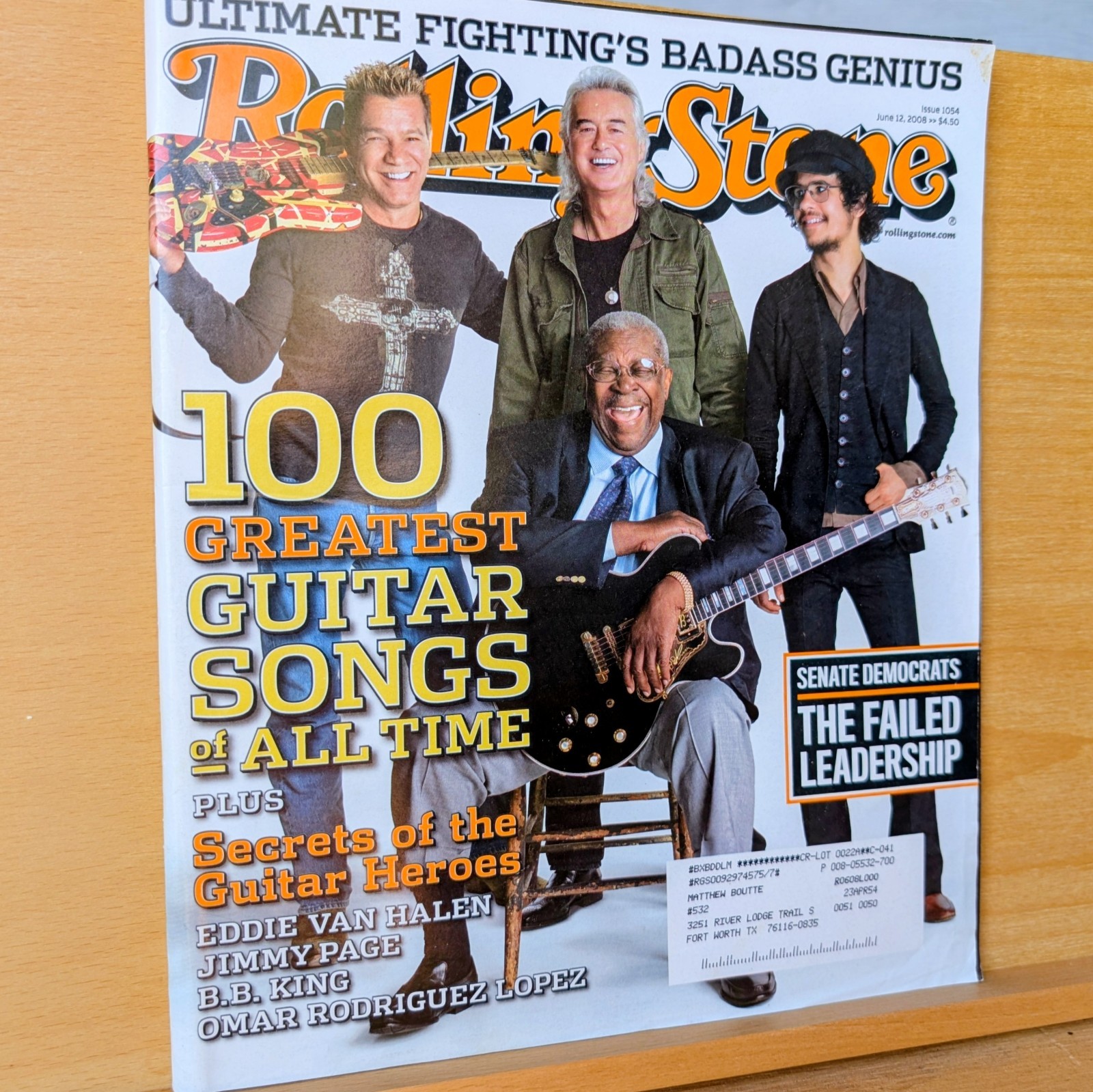 Rolling Stone Magazine Issue 1054 June 12 2008 Van Halen Jimmy Page